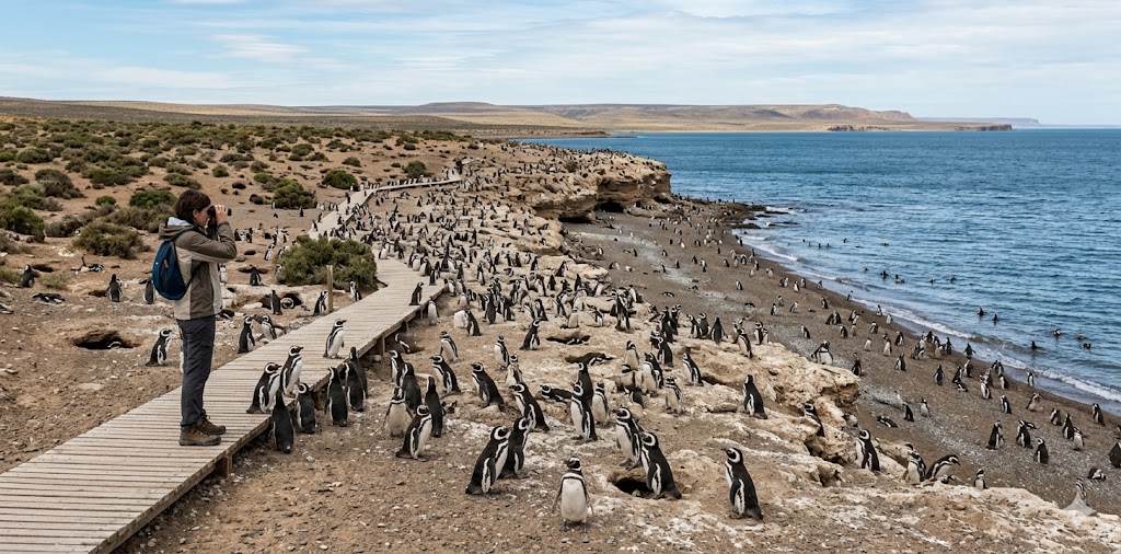 Thousands of Magellanic penguins on the beach at Punta Tombo.